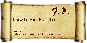 Faszinger Martin névjegykártya